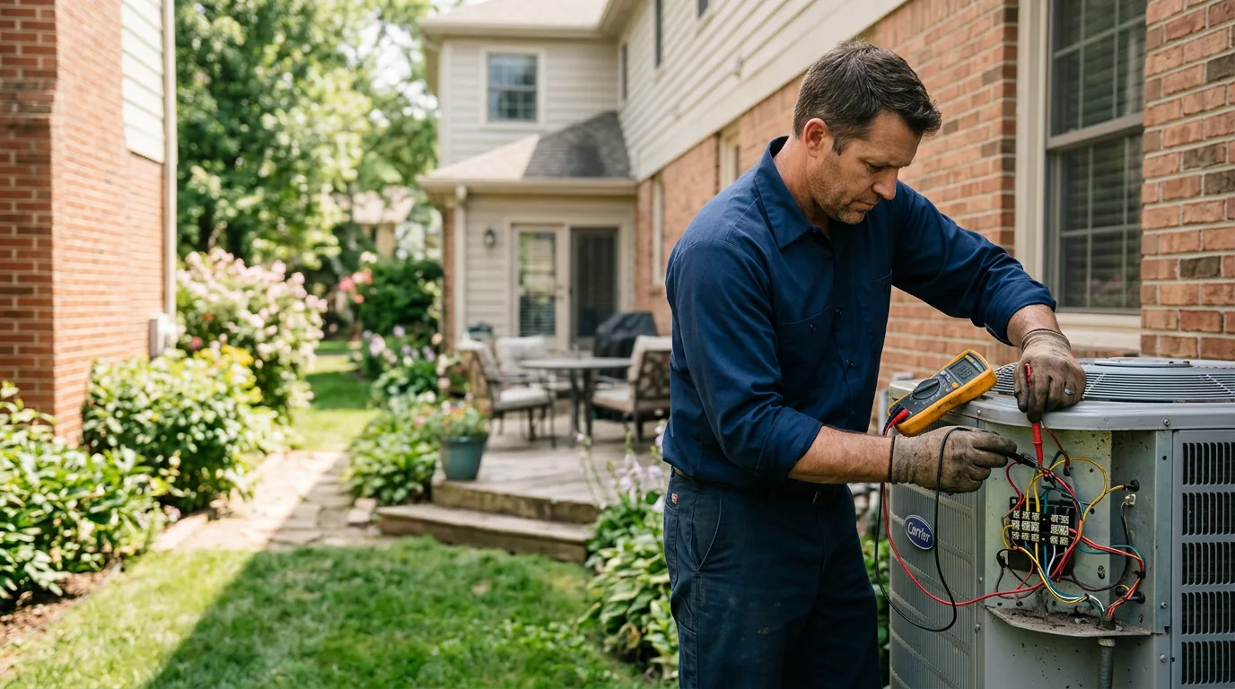 HVAC technician working near Maplewood, OH